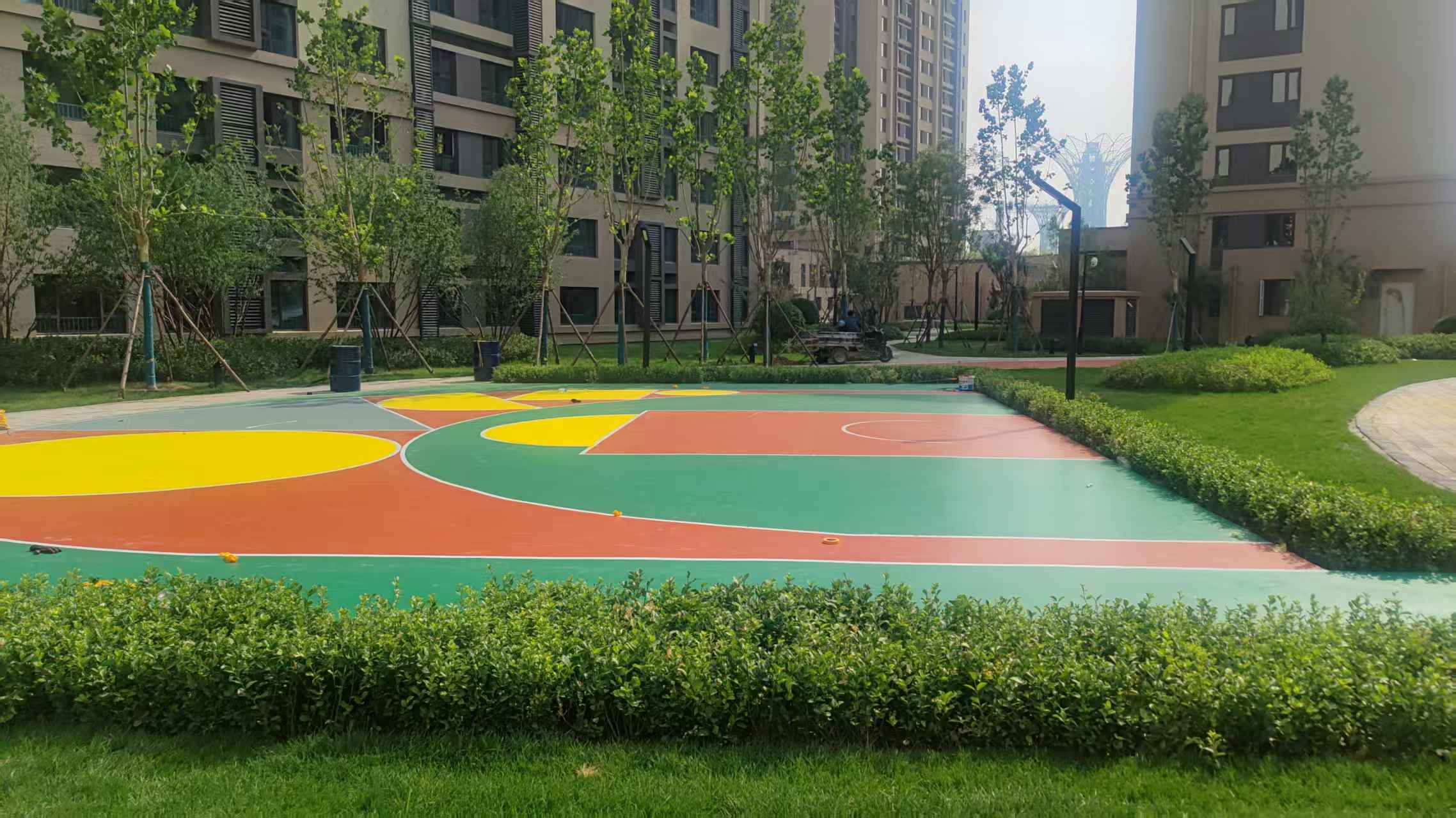 百色市人造草坪塑胶地坪 - 方案